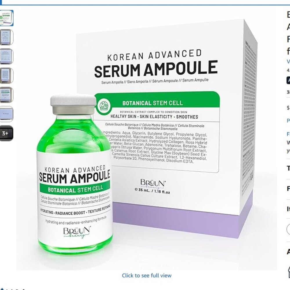 BRÜUN SC - Control Botanical Stem Cell Ampoule - Korean Serum Booster for Face a